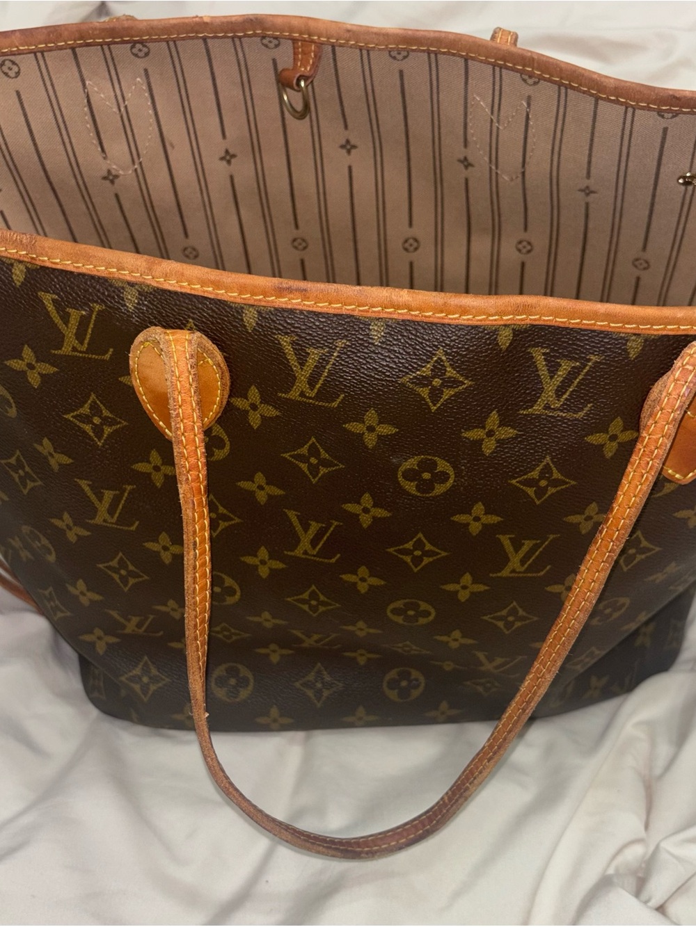 Louis Vuitton Monogram Neverfull in Brown and Tan 2008 edition
